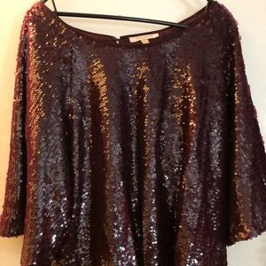 Skies are blue, sequin top